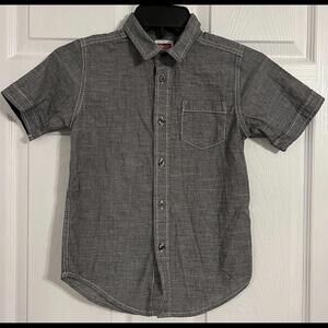 Wrangler Boys Short Sleeve Button Up Houndstooth Plaid Black & White Small (6/7)